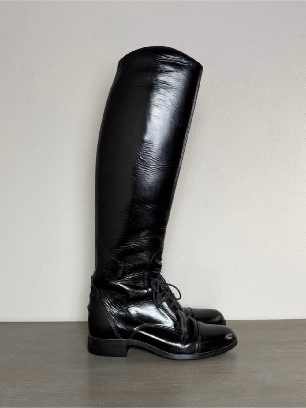 Ariat Women’s Heritage Field 55101 Black Tall Regular Calf Lace-Up Riding Boots